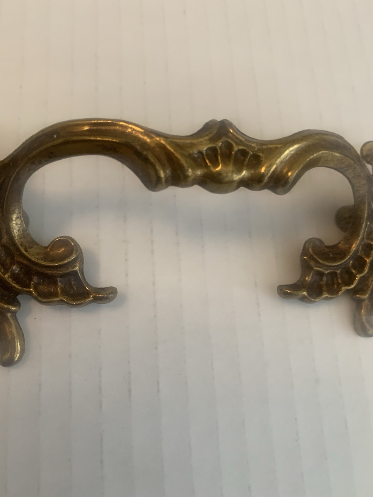 Vintage French Provincial Leaf Drawer Pull Handle No Screws