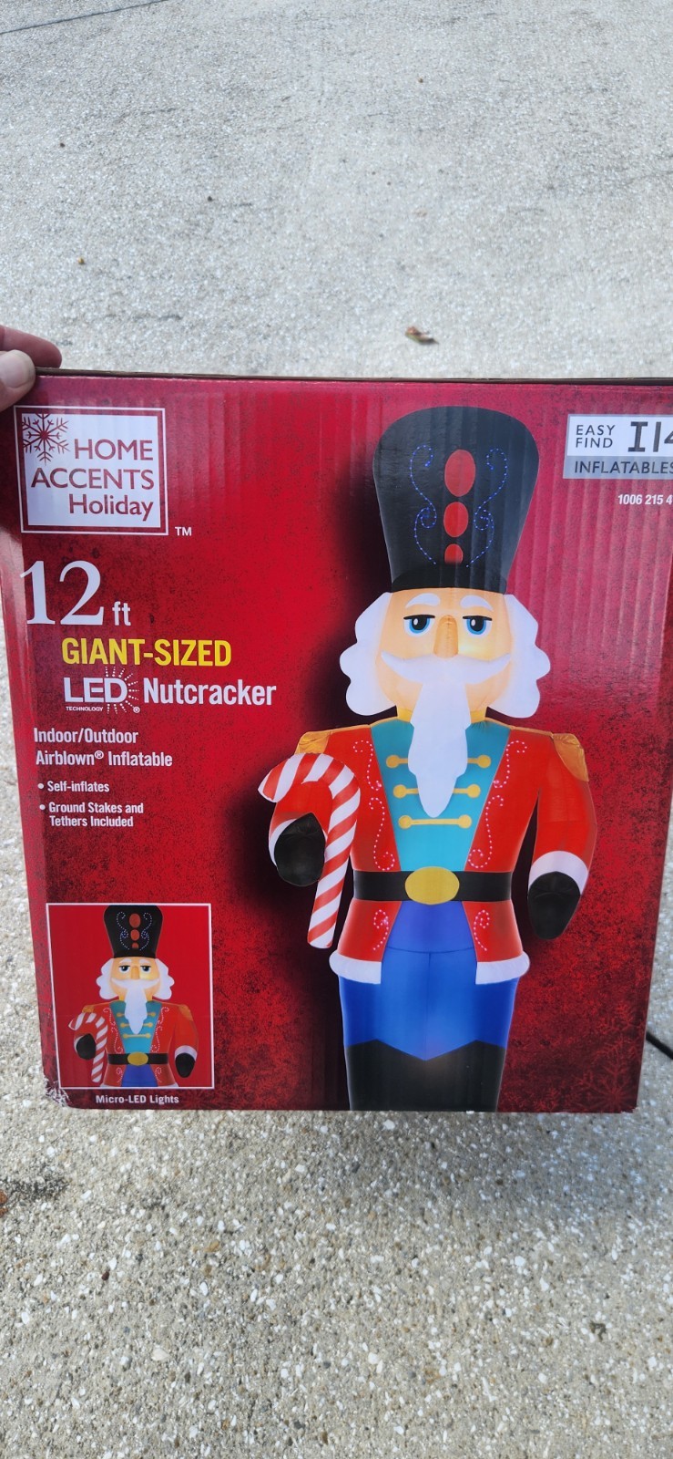RARE Home Accents 12ft LED Nutcracker Inflatable Gemmy Airblown – Tested
