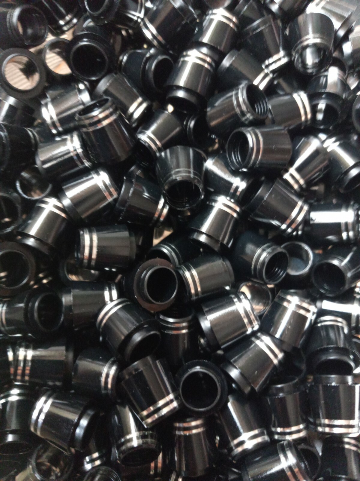 12x PREM GOLF FERRULES .370 Black/Silver 2 ring"COLLARED"  QUALITY LOT(F8)