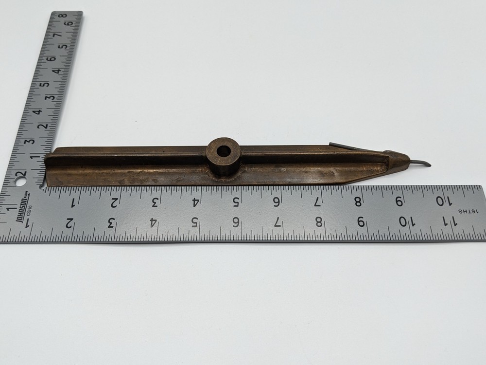 Vintage Bronze Surface Gauge – Patternmaker/Machinist Height Scriber Tool