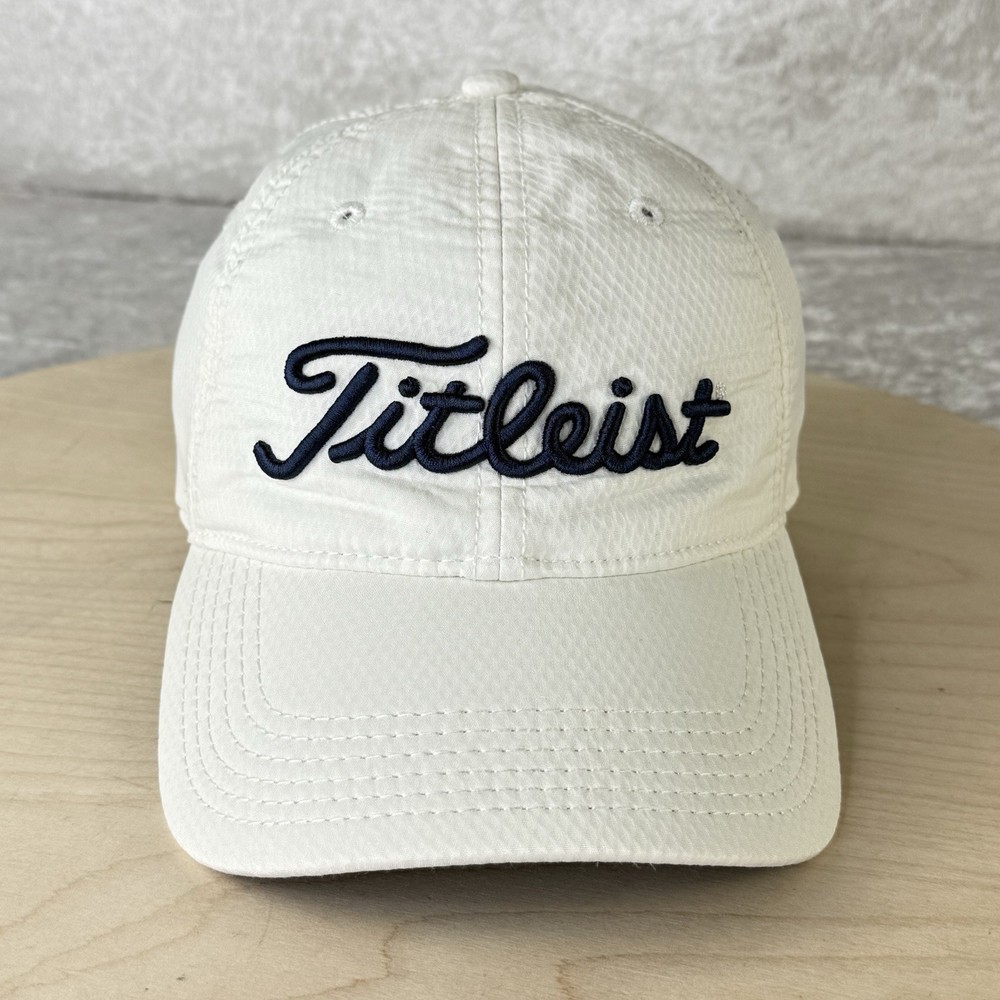 Titleist Golf Cap - White w/ Blue Embroidered Logo - Adjustable