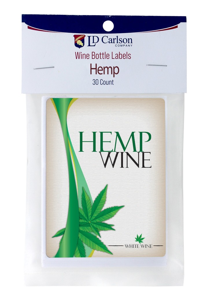Hemp Wine Bottle Labels 30/Pack Mist Collection