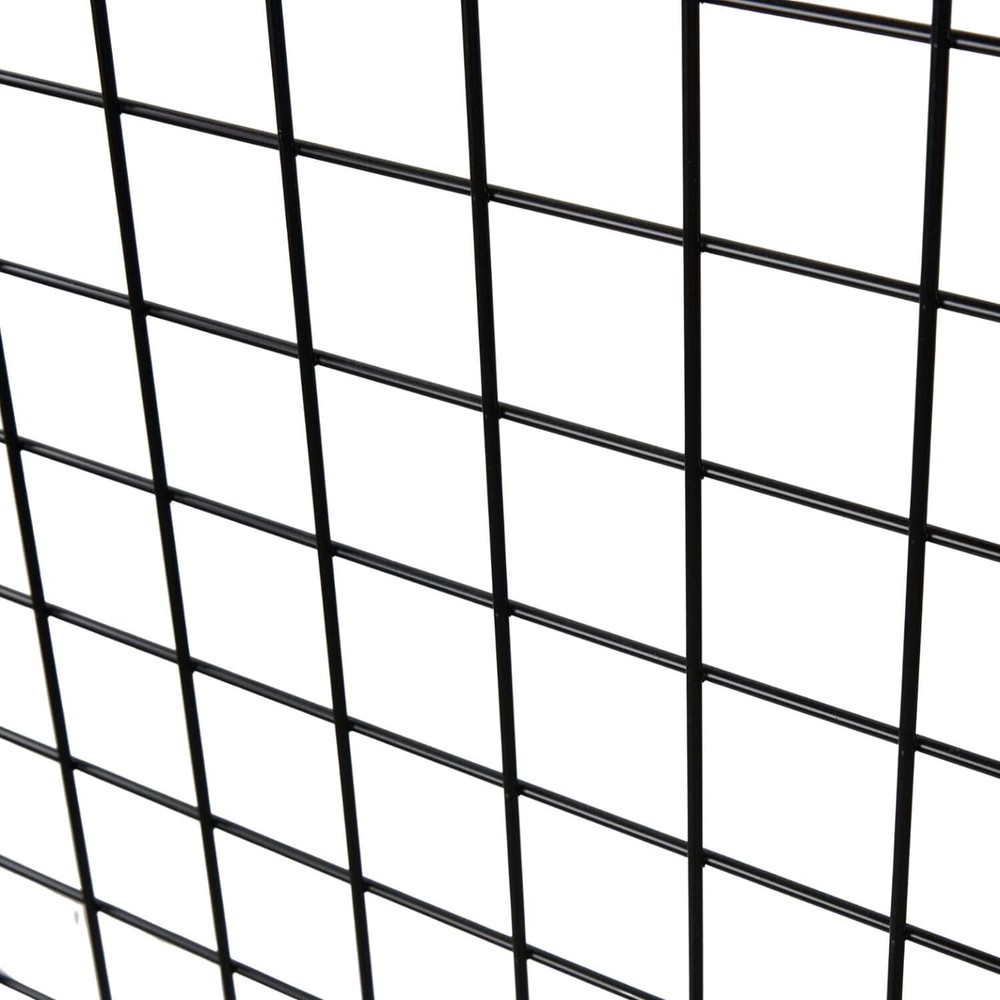 Gridwall Panel 2' x 6' - Total Measures Display Black 2 Legs Stand Metal
