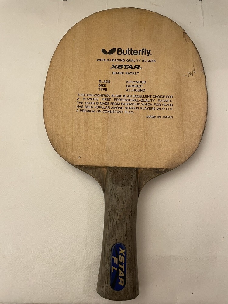 Butterfly XSTAR Black Tag Flared Handle  Compact  Allround High Control TT Blade