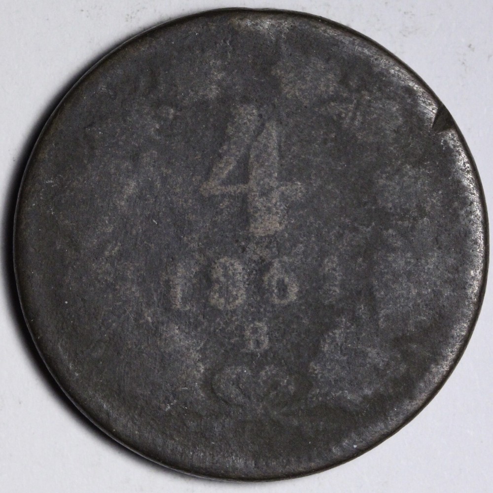 1861-B Austria 4 Kreuzer E396 T