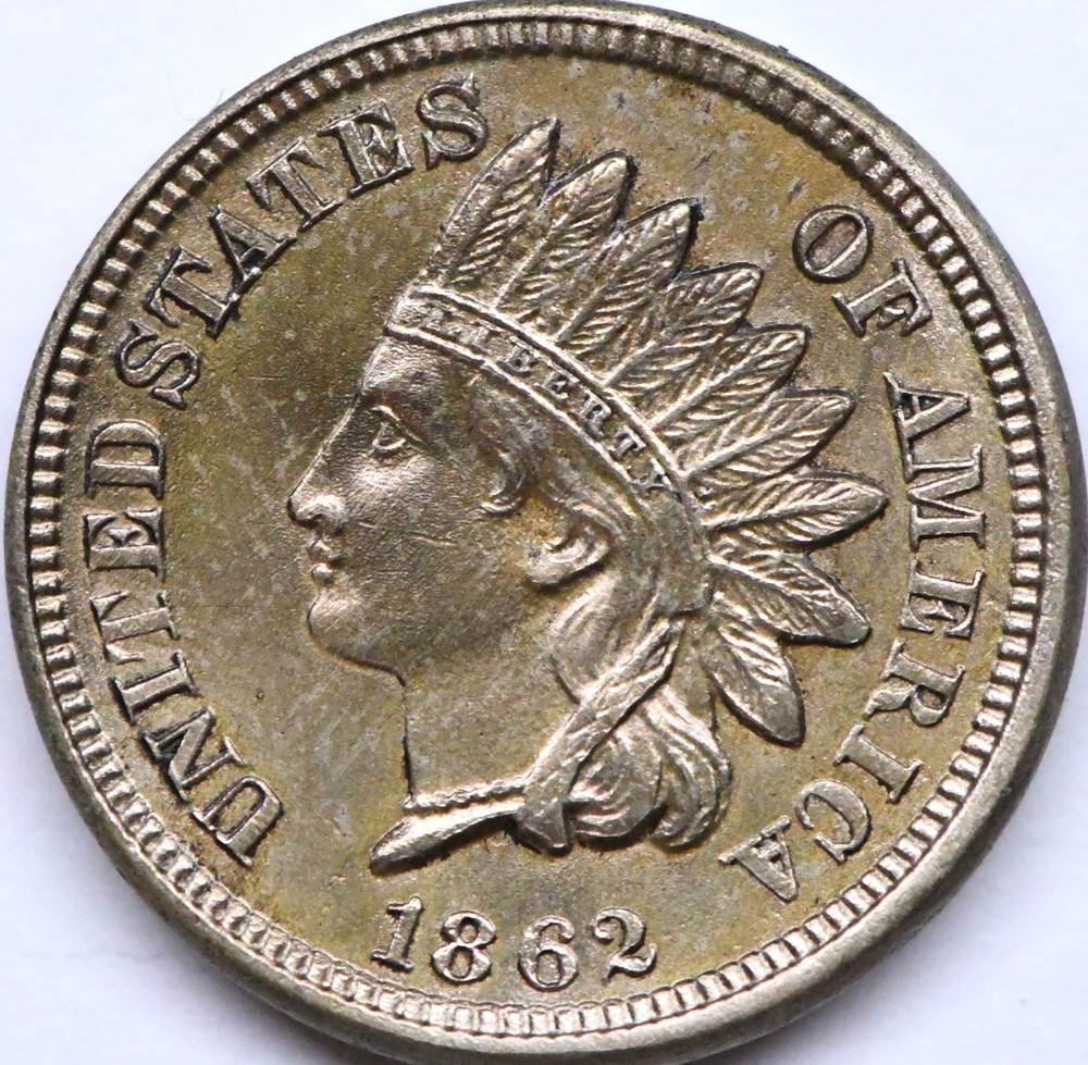1862 indian head penny in a high grade