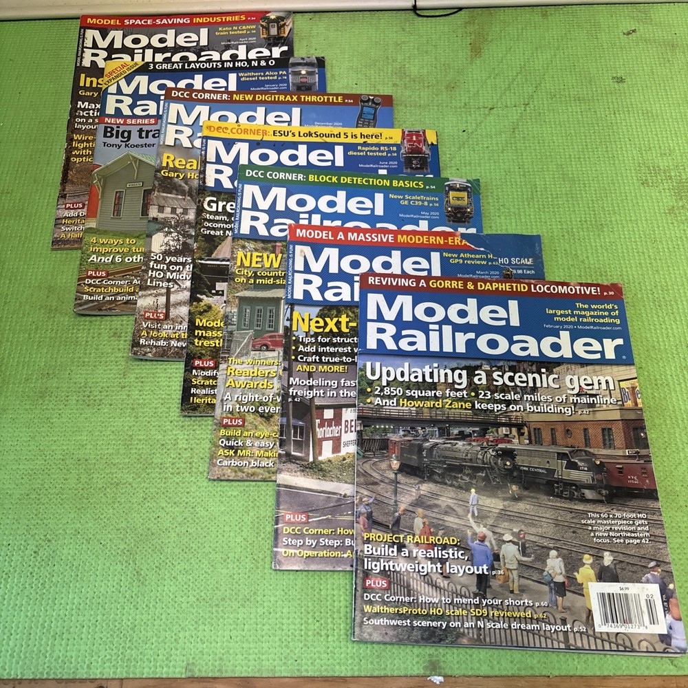 Model Railroader Magazine Lot  Year 2020
