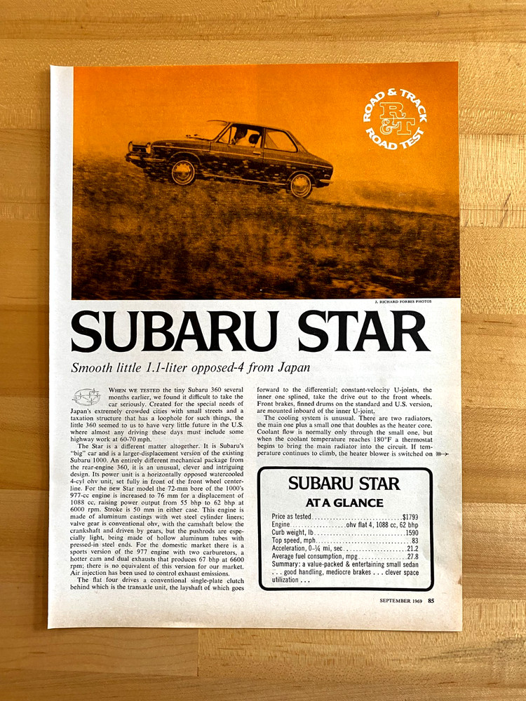 1969 Print Article Subaru Star 4 Page
