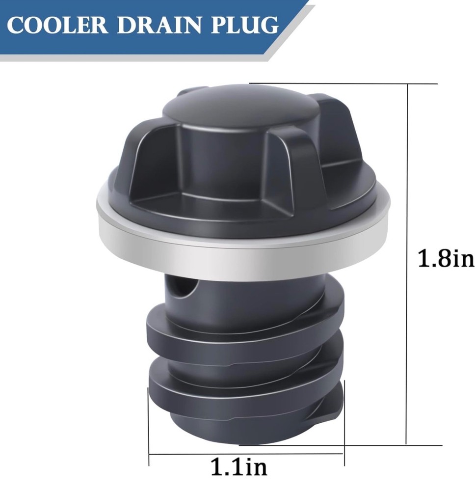 2pcs Cooler Drain Plug Compatible with YETI & RTIC Coolers Leak-Proof Plug Repla