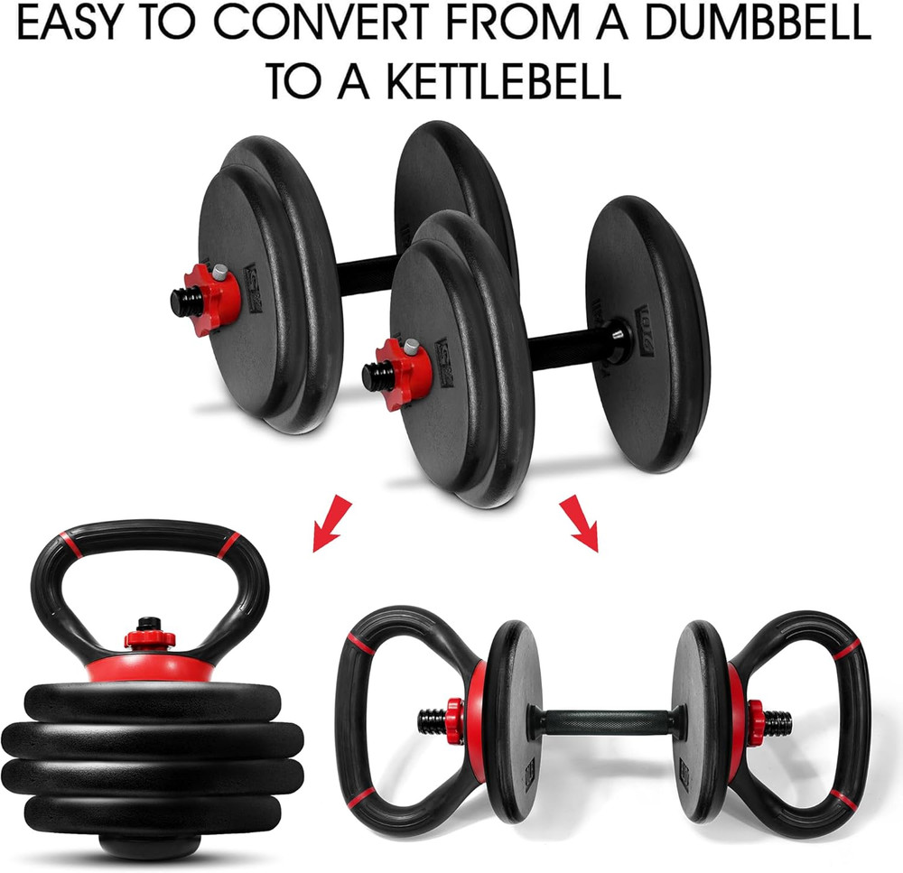 Adjustable Kettlebell Handle for Weight Plates, Dumbbell Converter for Strength