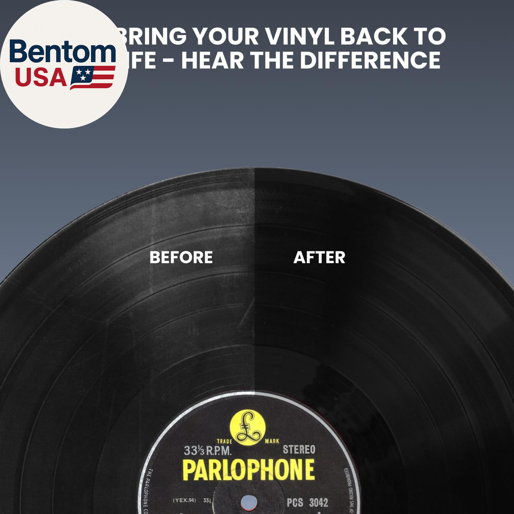 Vinyl Record Cleaning Kit - 4-In-1 Record Cleaner Solution - Includes Ultra-Soft