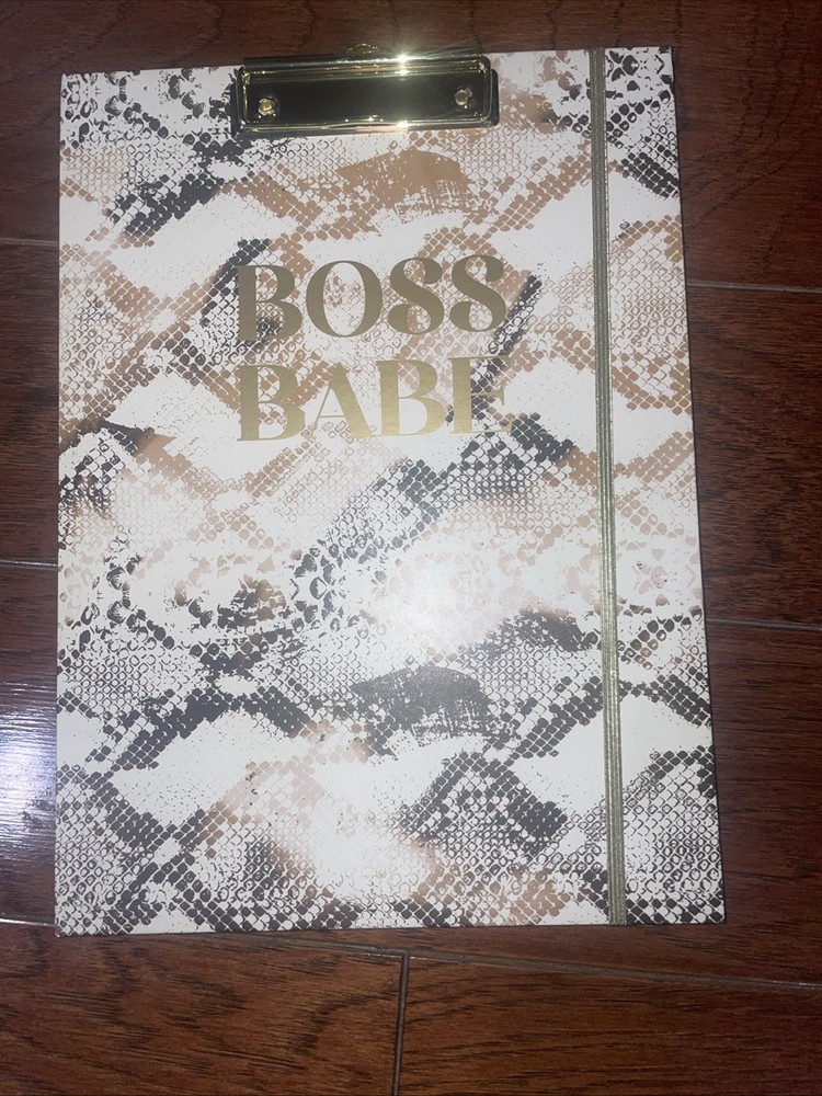 Paper Studio, Clipboard & Note Pad~12.5 x 9~Refillable~Boss Babe