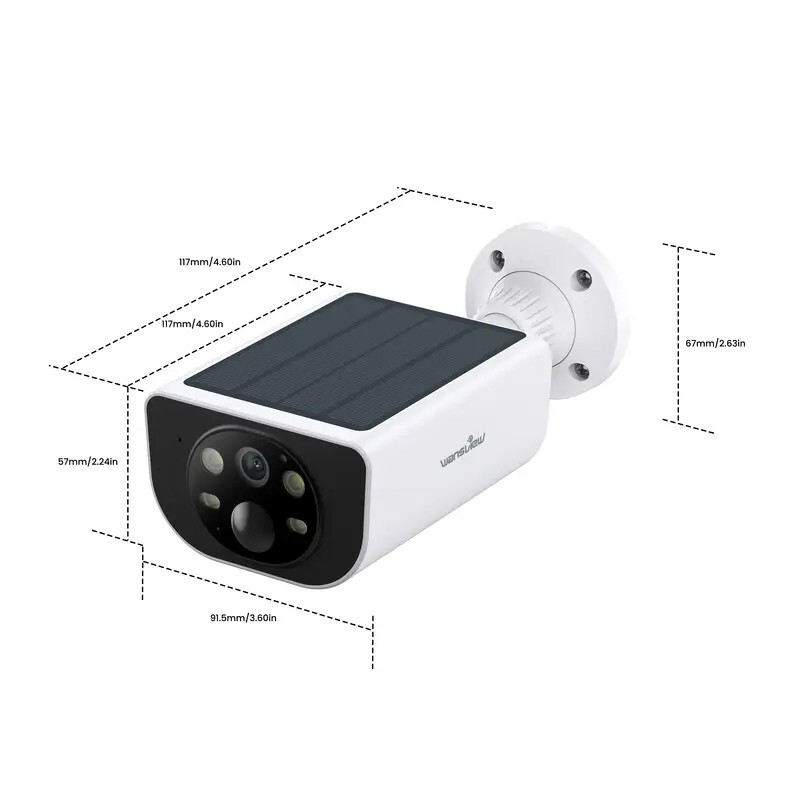 Wansview 3MP Wireless Solar Powered Security Camera Outdoor AI Motion Detection