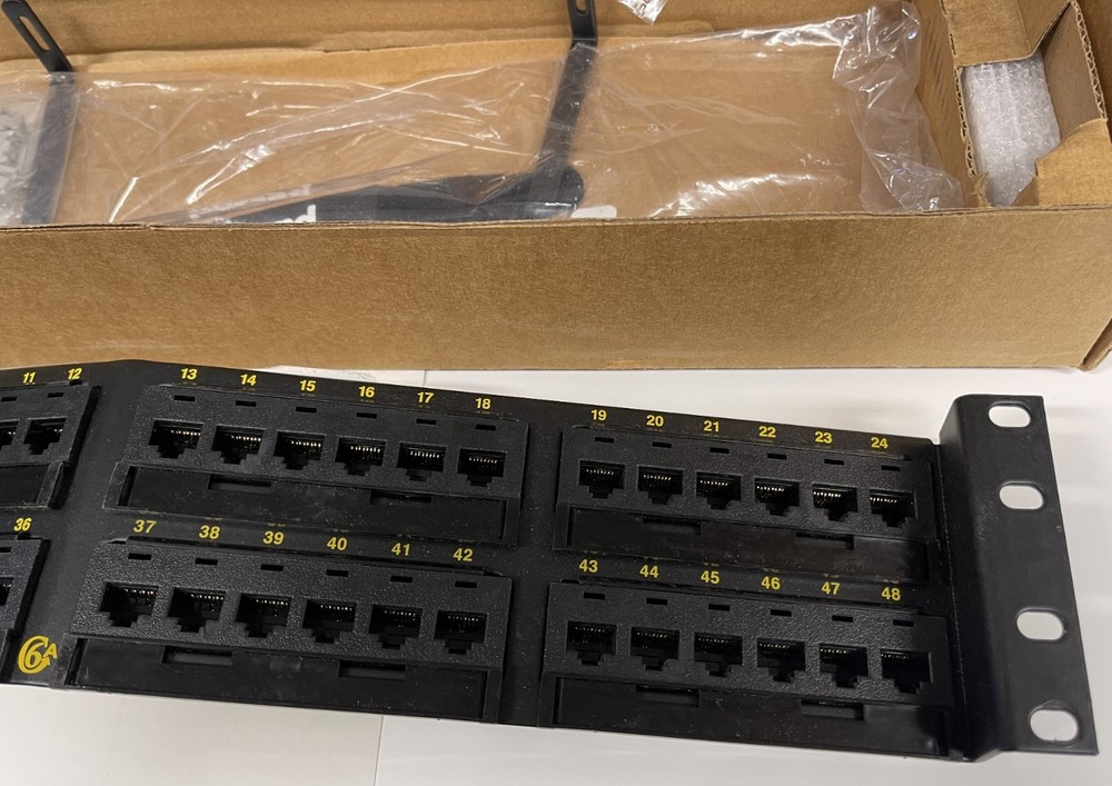 New Ortronics OR-PHA6AU48 Clarity Cat6a Angled Patch Panel 48 Port