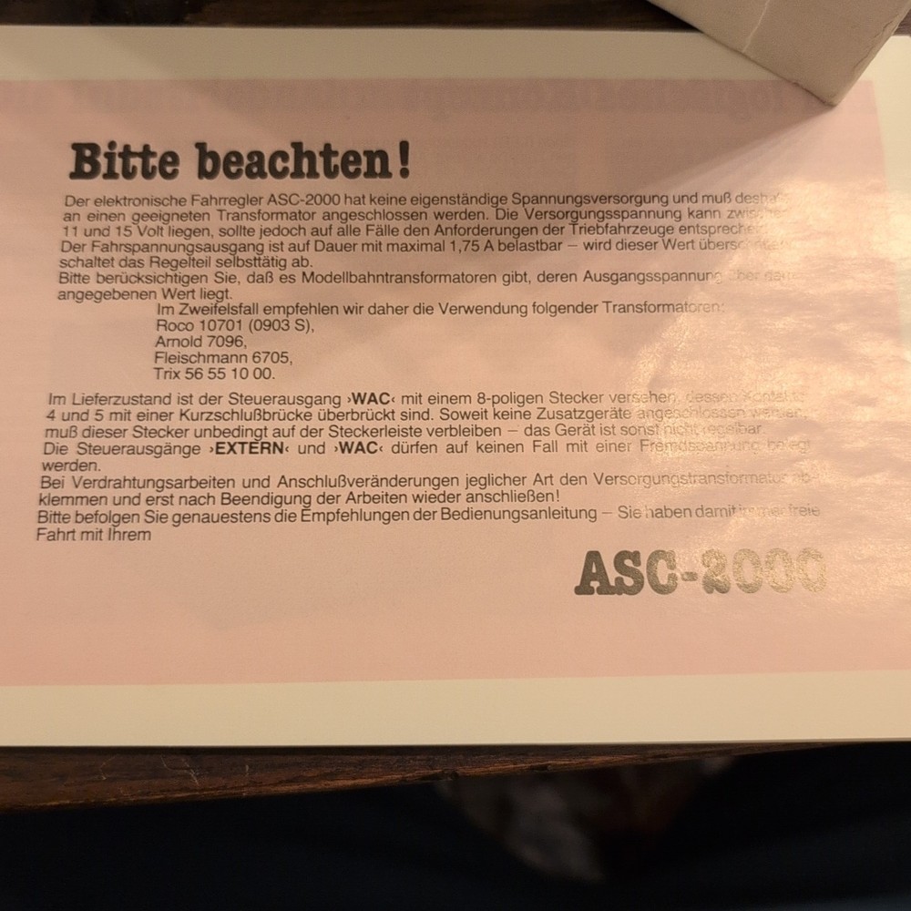 Roco Technic Asc 2000 10712 Tested In Good Shape