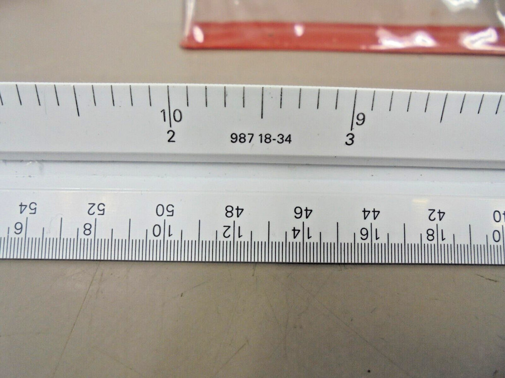 Staedtler Engineer 987 18-34 Triangular Scale Ruler Plastic