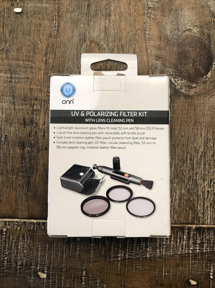 Onn Uv & Polarizing Camera Lens Filter Kit