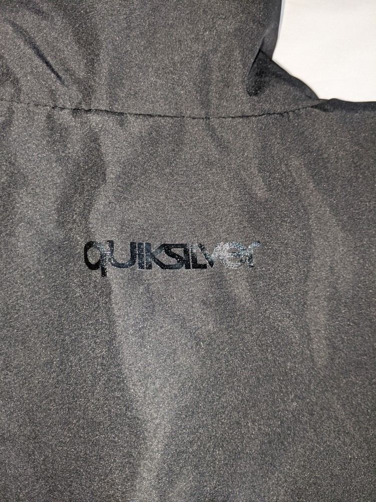 Quicksilver Boy's Jacket Size Large Gray Black White