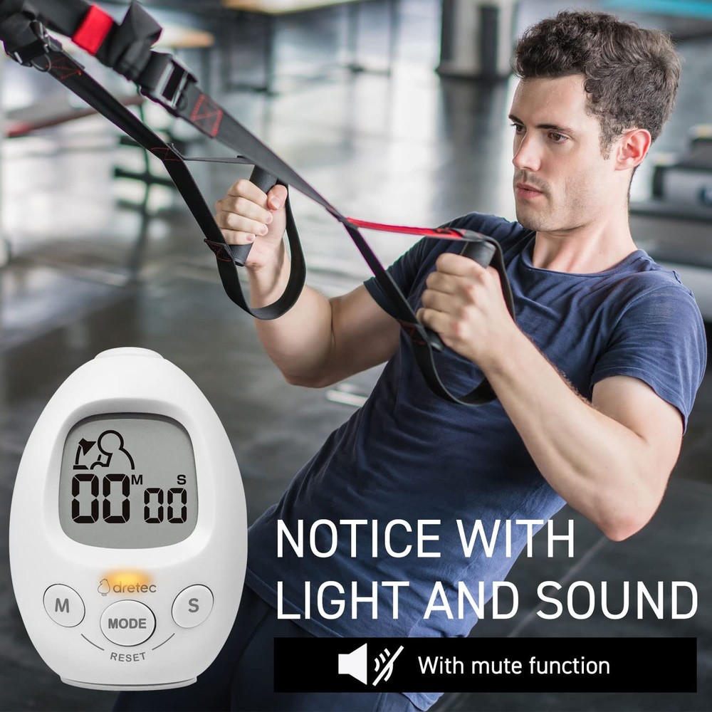 dretec Interval Timer Stopwatch | Count-Down & Count-up | Notification Green