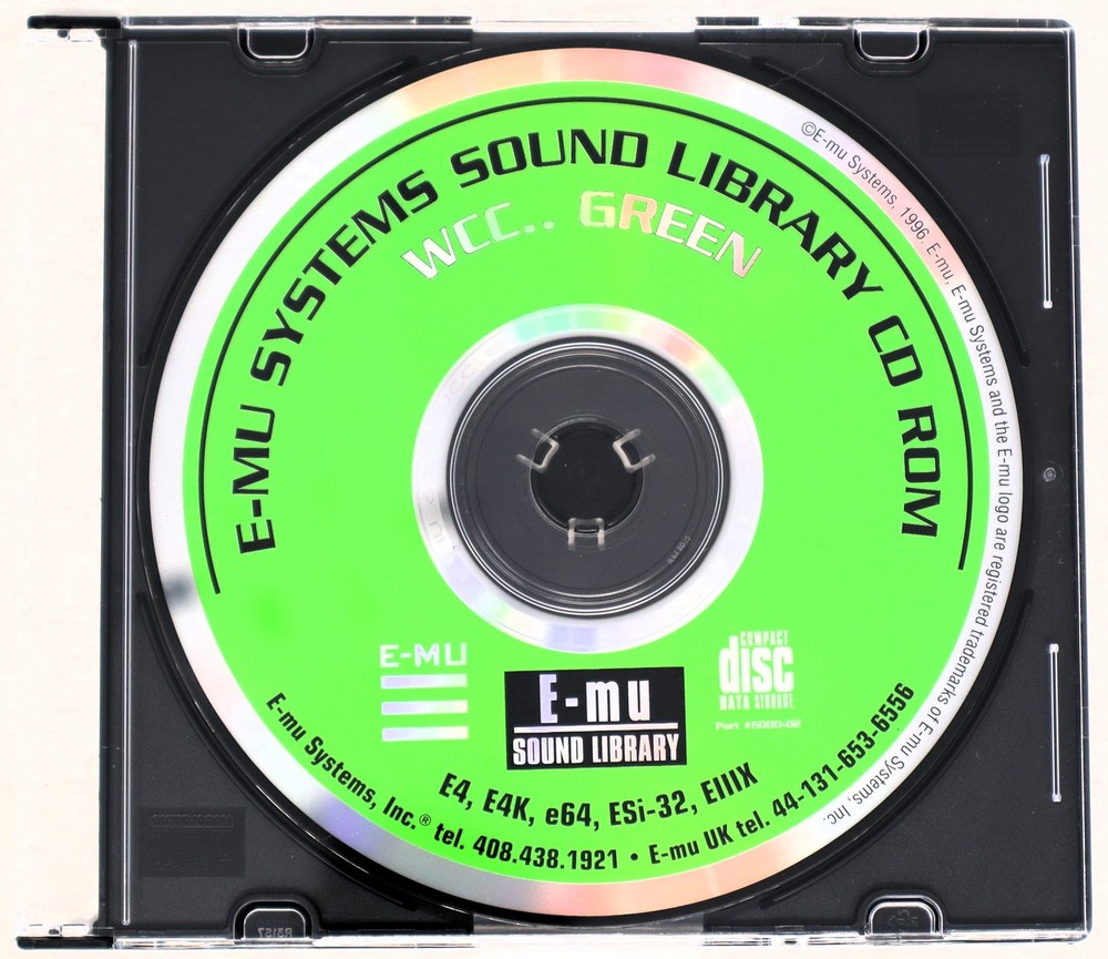 E-MU Systems WCC.. Green E-Mu Format Sample/Sound Library/Sampling CD