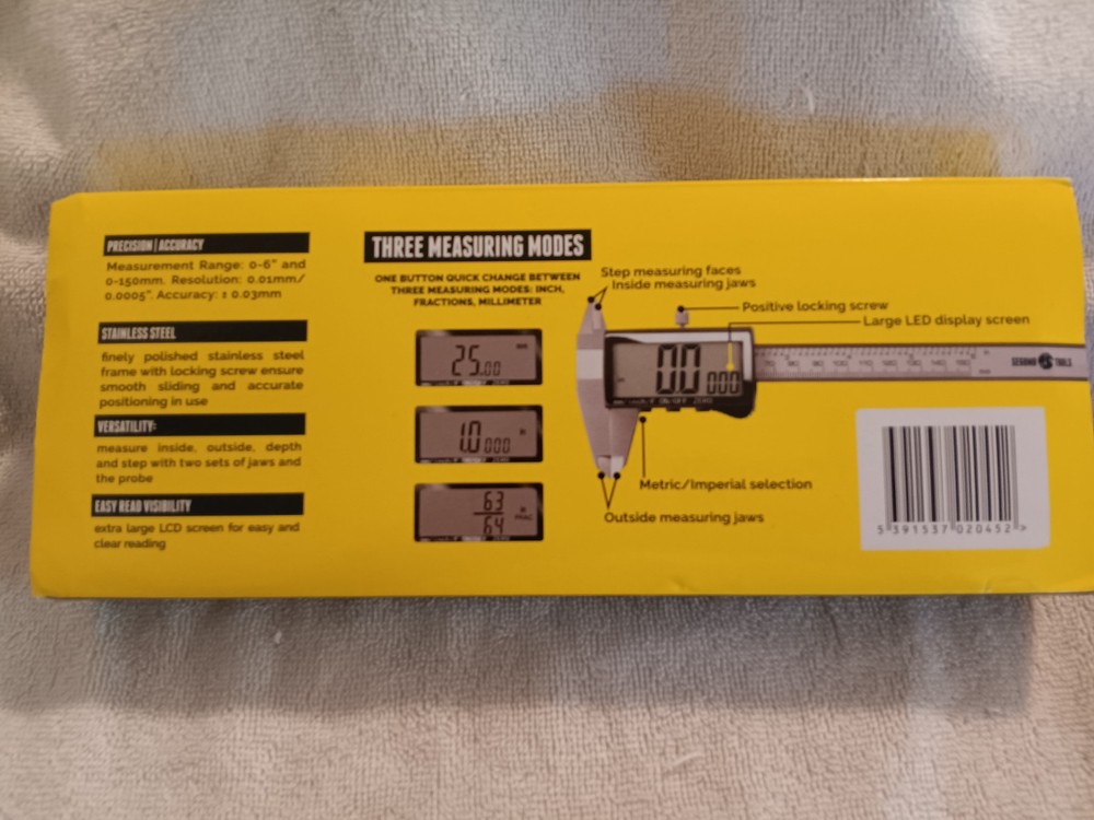 Segomo Tools 6" Digital Caliper Large Display (New)