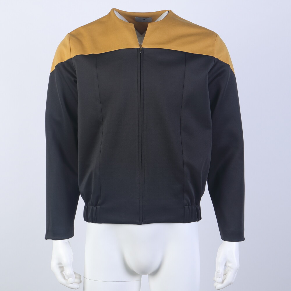 For DSN Commander Gold Blue Uniform Voyager Starfleet Jacket Costume