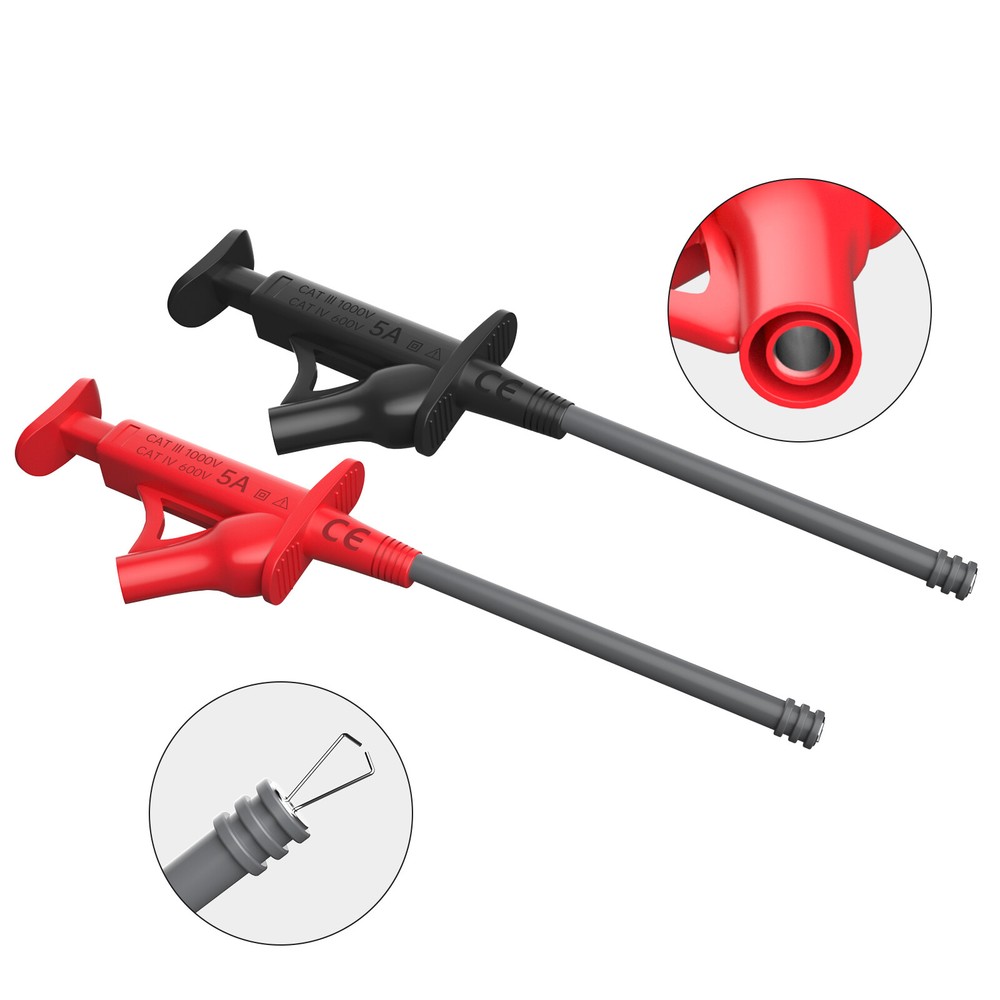 25PCS Silicone Multimeter Test Leads Kit with Replaceable Wire Piercing Probes