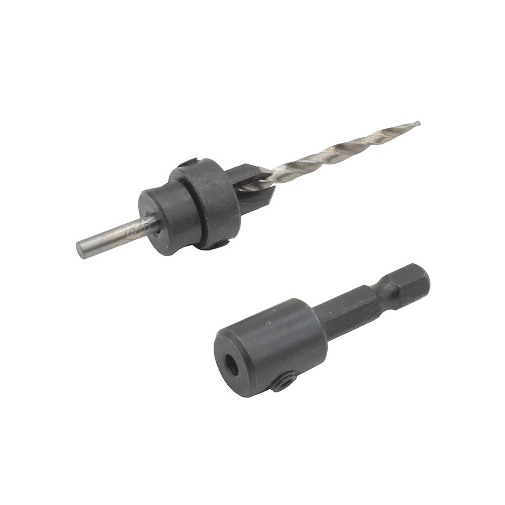 #6 Complete Countersink W/Taper Drill & Quick-Change 1/4" Hex Shank Adapter
