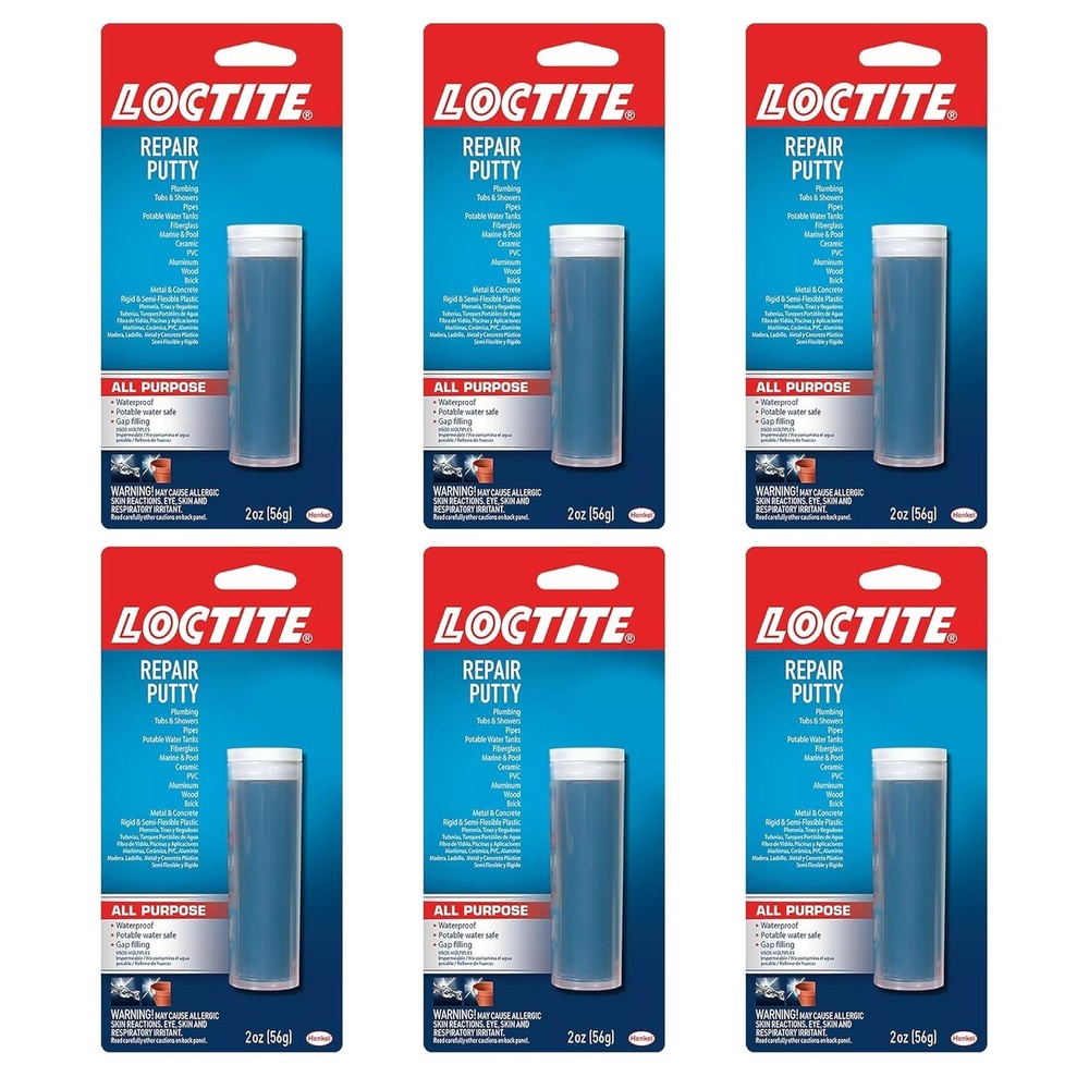 All-Purpose Epoxy Putty - Fast-Setting, Waterproof Adhesive, 2 oz Stick (6 Pack)