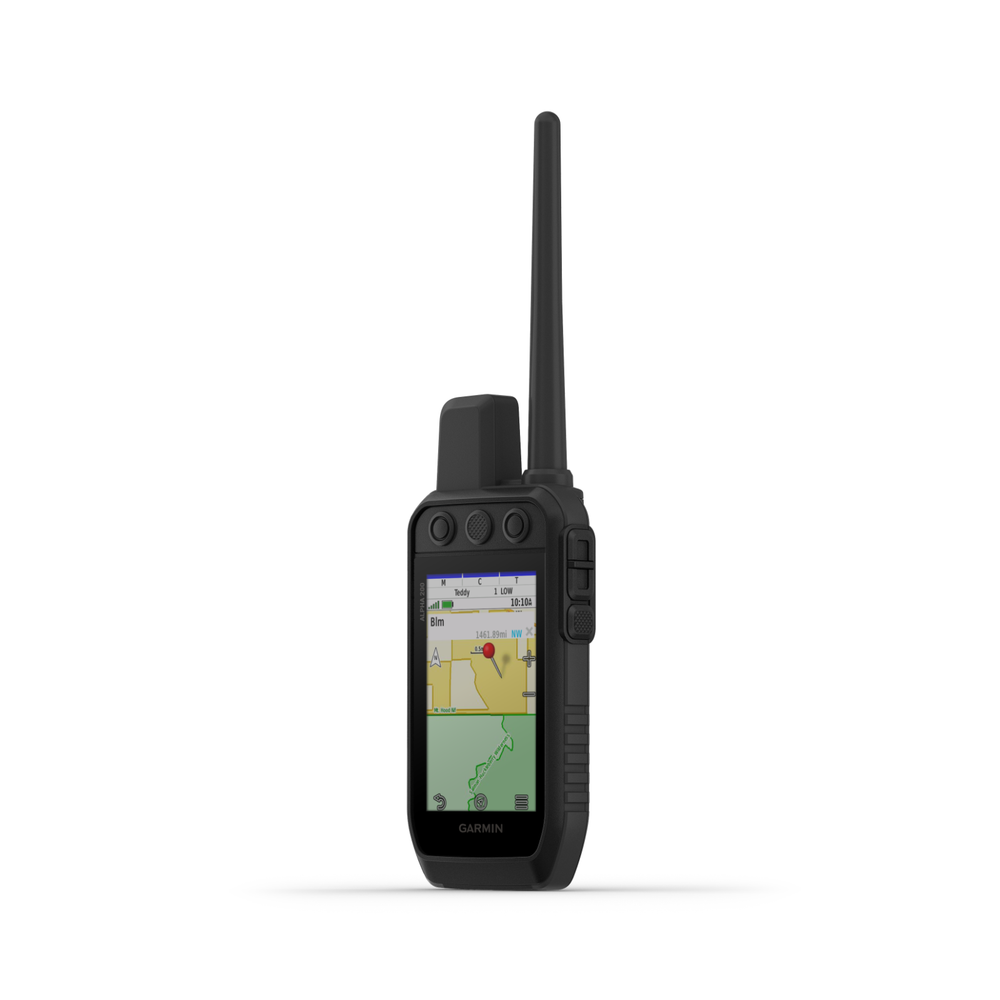 Garmin Alpha 200 Handheld Multi-Dog Tracker & Trainer w/Whistle and Leash Bundle