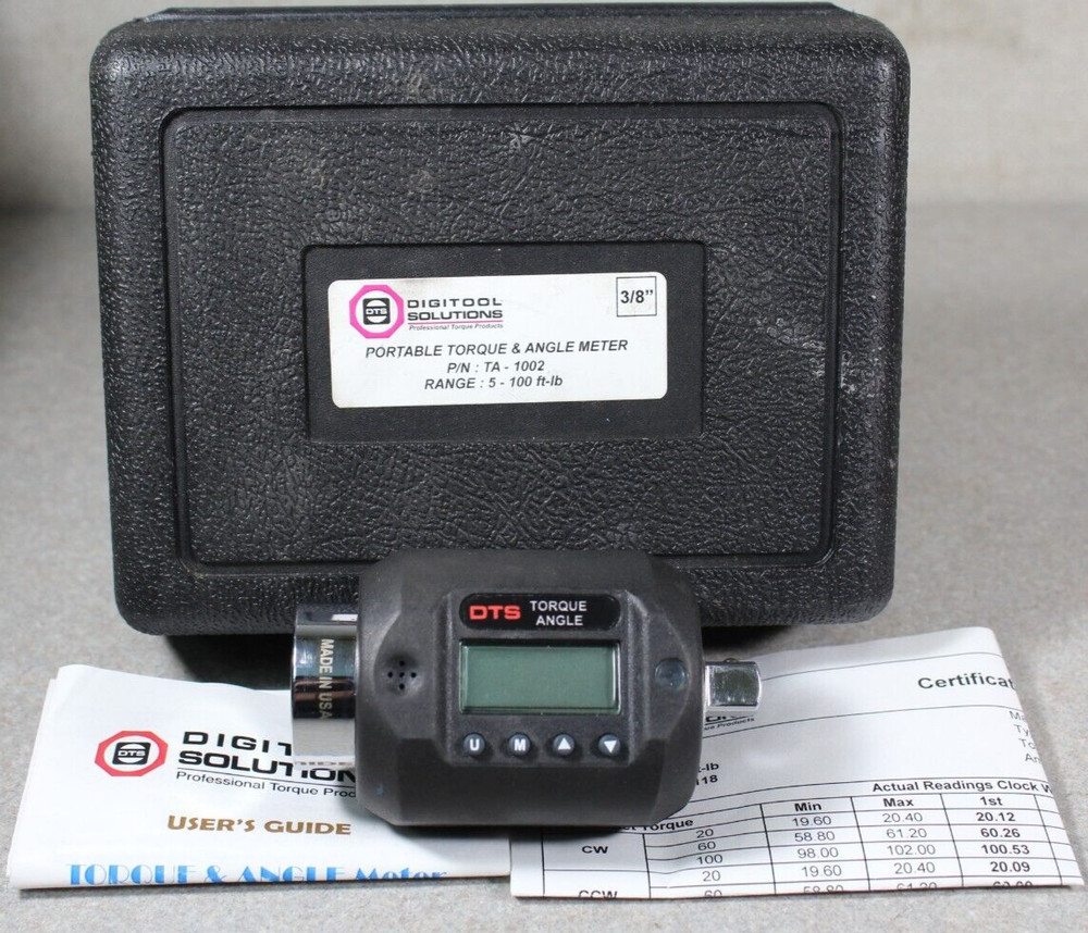 Digitool Solutions TA-1002 3/8" Dr.  Portable Torque & Angle Meter 10-100 ft-lb