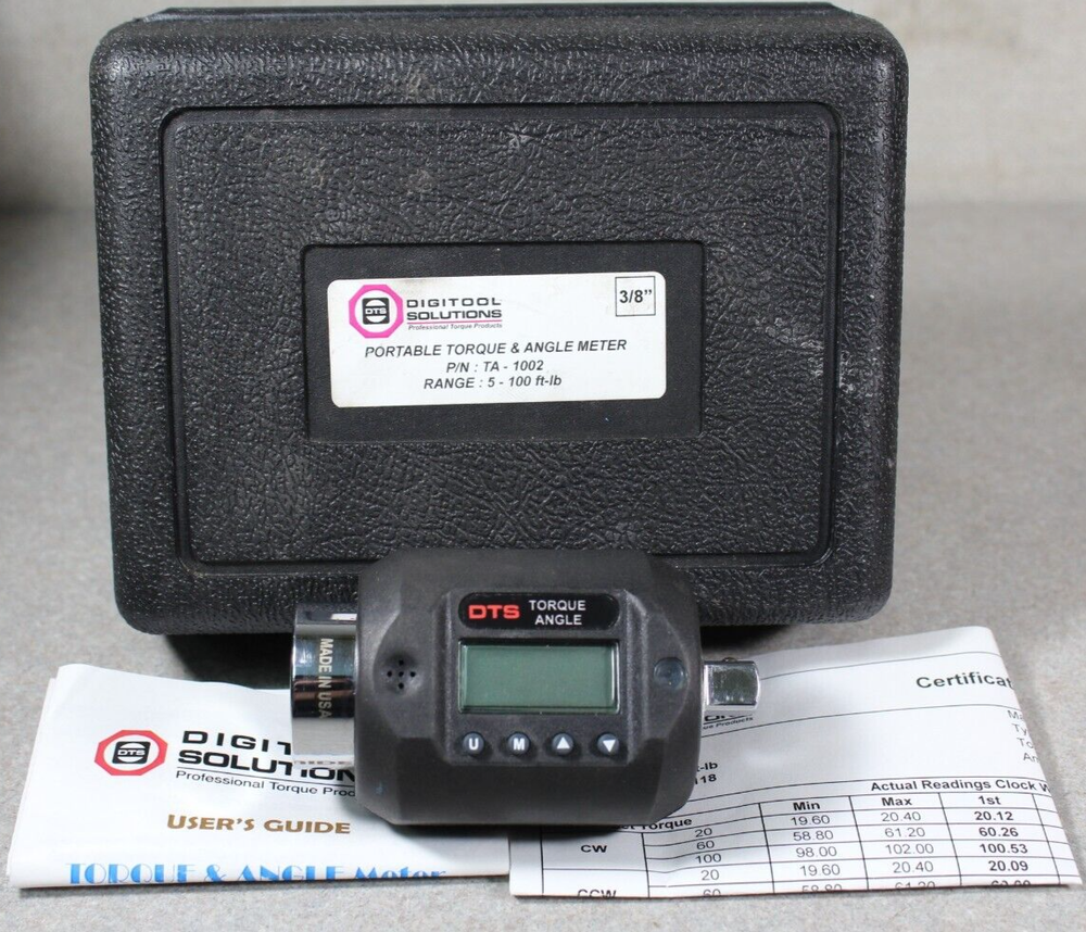 Digitool Solutions TA-1002 3/8" Dr. Portable Torque & Angle Meter 10-100 ft-lb
