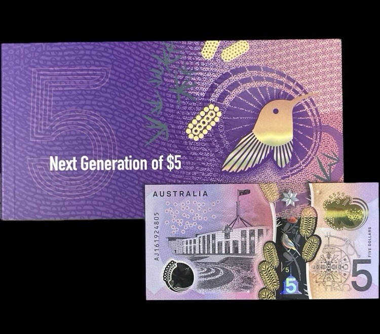 Australia 2016 Next Generation $5 UNC Banknote In Folder