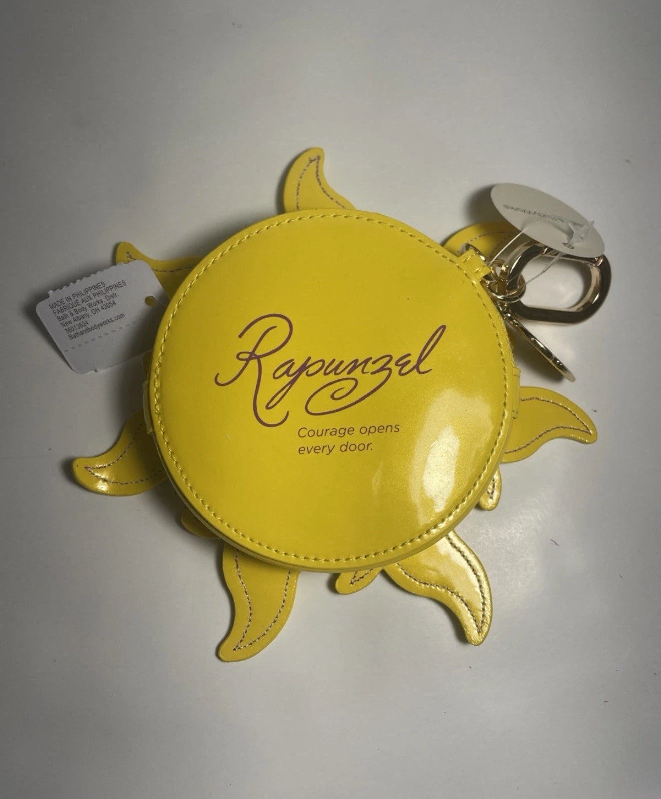 Bath & Body Works Rapunzel Sun Coin Purse Disney Princess Tangled NEW Keychain☀️