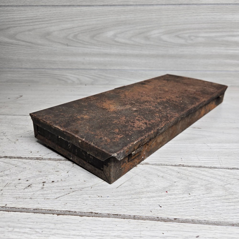 Vintage Destressed Decor Socket Holder Tool Box Toolbox Chest 18"x7"x 2"