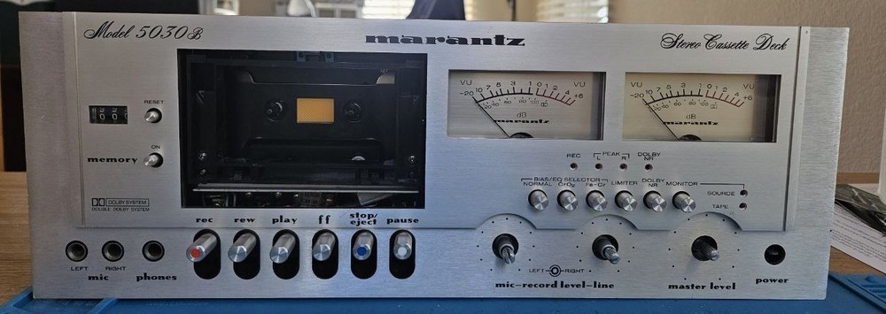 Marantz 5030b Three Head cassette deck. Working. For Parts