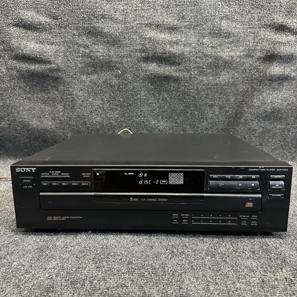 Sony CDP-C365 High Density Linear Converter 5-Disc CD  Changer TESTED WORKING