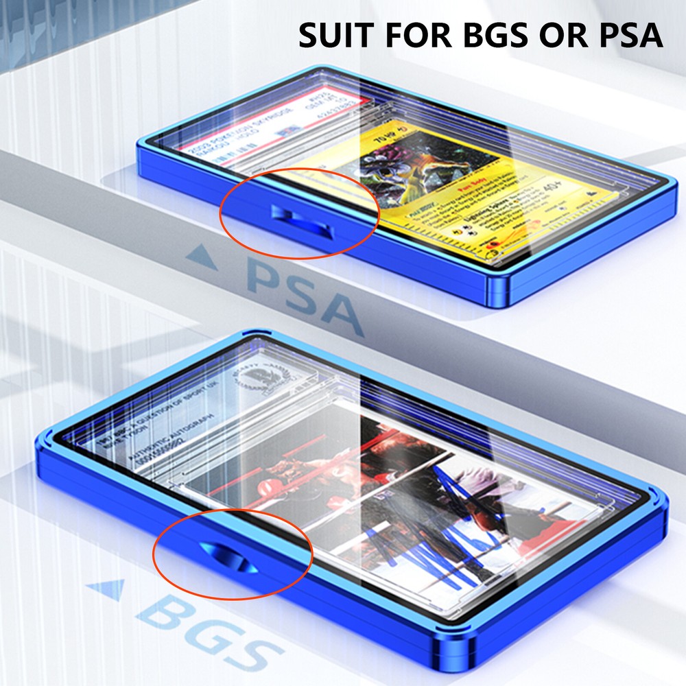 Magnetic Metal Slabs Protector for PSA BGS Graded Cards Stackable Case Sleeves