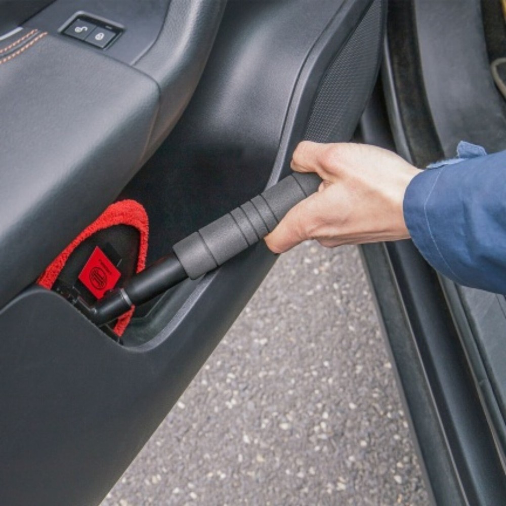 Car Window Cleaner Microfibre Extra Pad Washable Telescopic Handle 407630