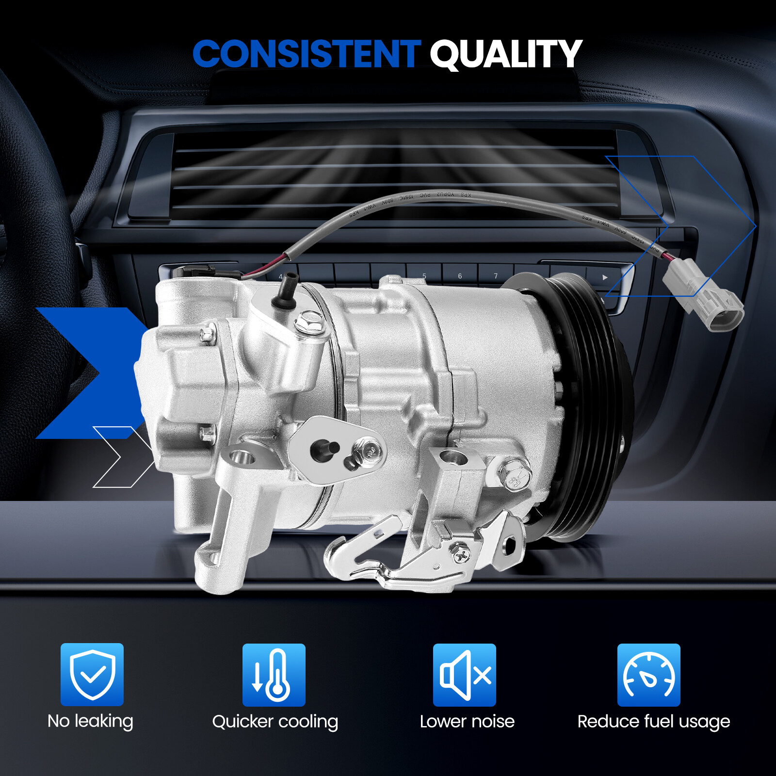 AC A/C Compressor w/Clutch For 2004-2006 Scion xA xB1.5L l4 CO 11034C 8831052250