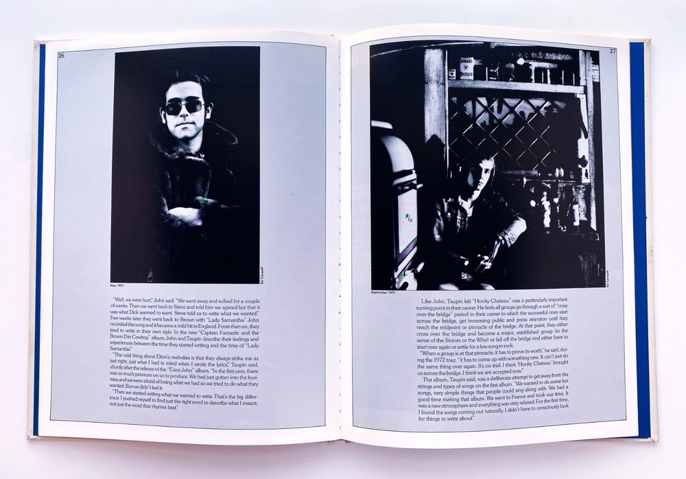 Elton John, Bernie Taupin, Signed, Five Years of Fun, 1975, +Troubadour Ticket