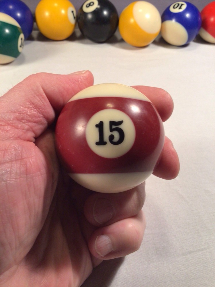 Vintage #15 Ball Replacement 15 Billiard Pool Solid!