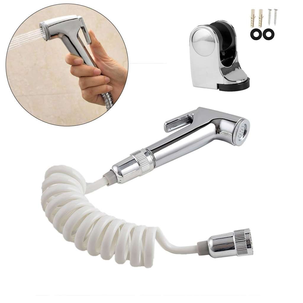 Toilet Shattaf Adapter Hose Bidet Spray Stainless Steel Handheld Shower Head