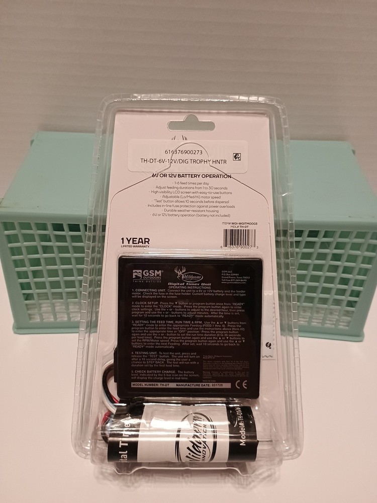 Wildgame Innovations Digital Controller Timer 6V or 12V Battery Operation TH-DT