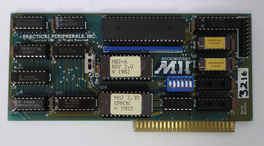 Practical Peripherals Inc MicroBuffer II MII MB2-A Epson for Apple II UNTESTED