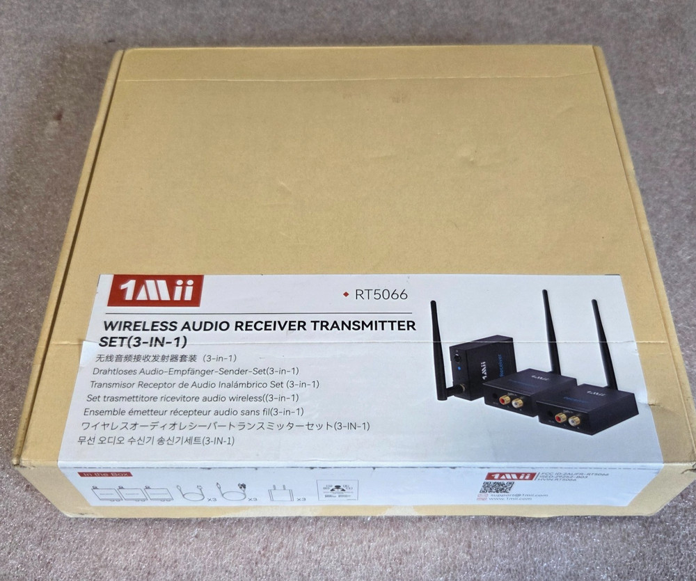 1Mii 3-in 1 Wireless Audio 1 Transmitter 2 Receivers 2.4Ghz RT5066
