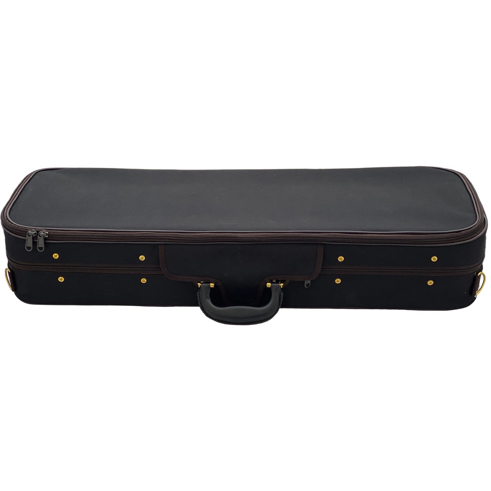 D'Luca Oblong Violin Case Burgandy 4/4
