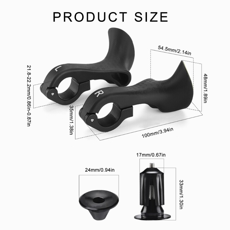 Bicycles Bar Ends, Ends Bar and Plugs Set Extender Handlebars, Shock Reduction