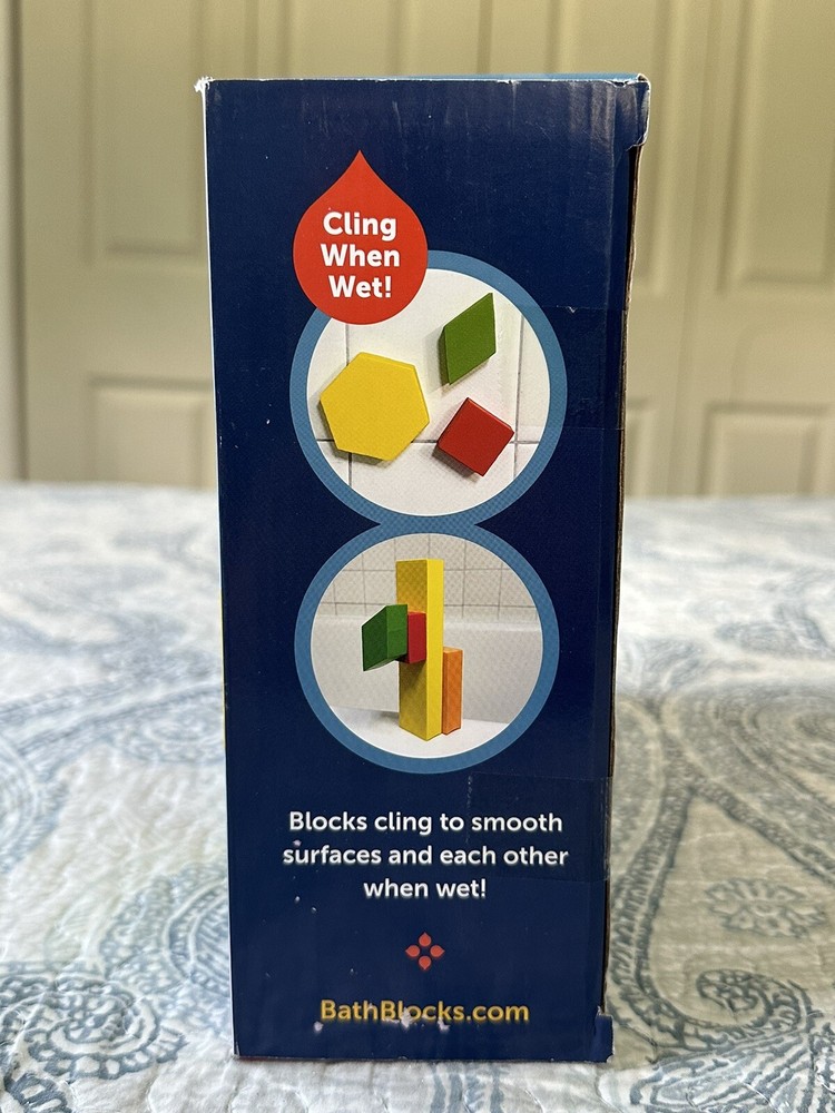 Bath Blocks STEM Discovery Blocks 40 Blocks With Floating Base & Storage Bag NEW