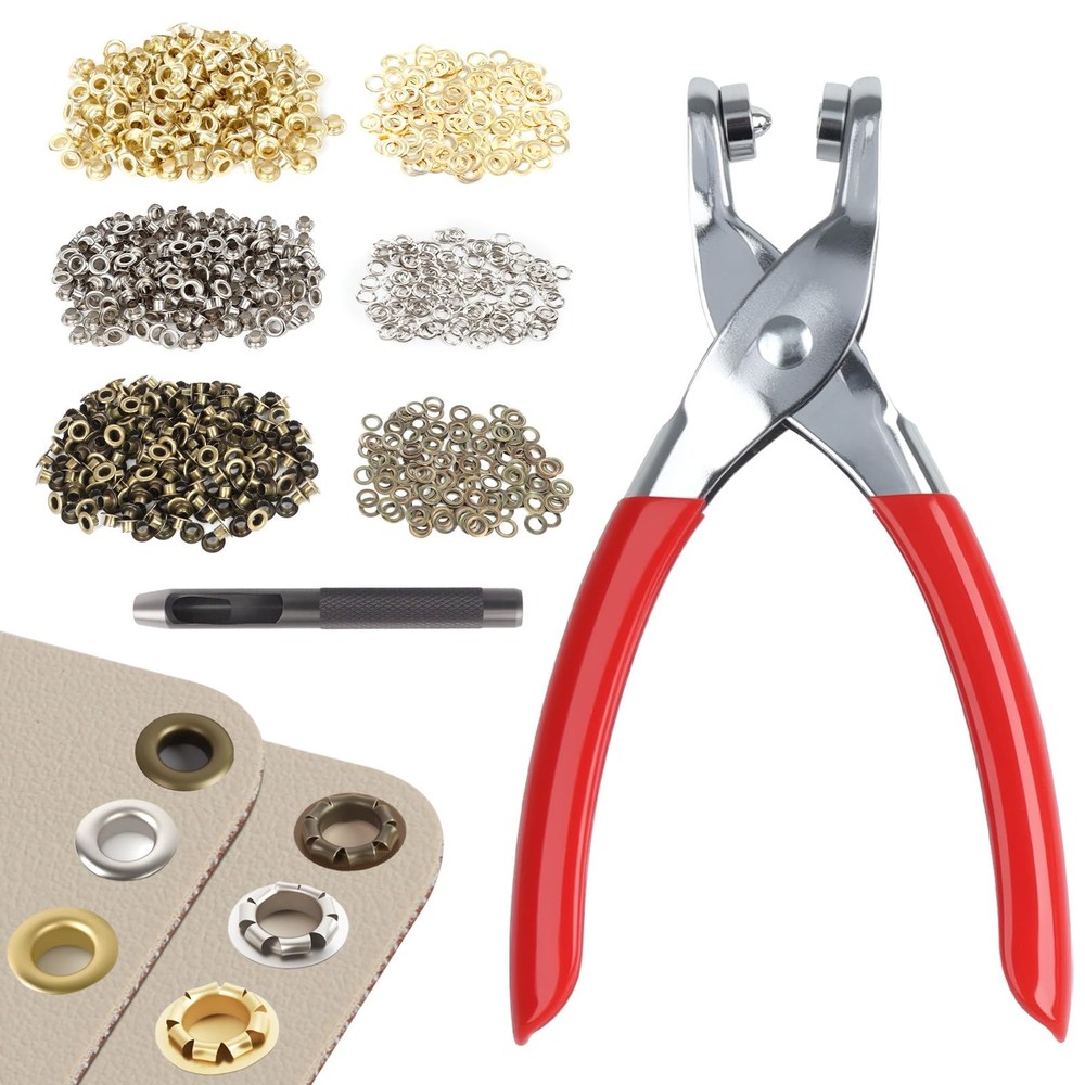 1203Pcs Grommet Tool Kit, 1/4 Inch 6mm(Inside Diameter) Eyelet...